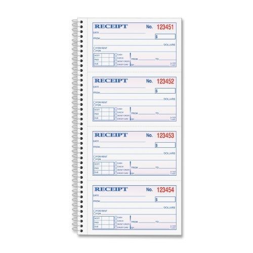 Tops TOPS Money/Rent Receipt Book, 2-Part, Carbonless, 11 x 5.25  Inches, 4