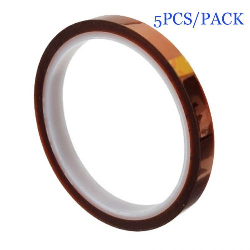 5PCS Heat Resistance Proof Tape 3D Sublimation Kapton Tape for Heat Press Print