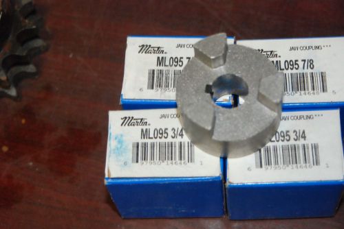 Martin ML095  7/8&#034; &amp;  3/4&#034; Jaw Coupling, Lot of 4 (2 of each)   New in box