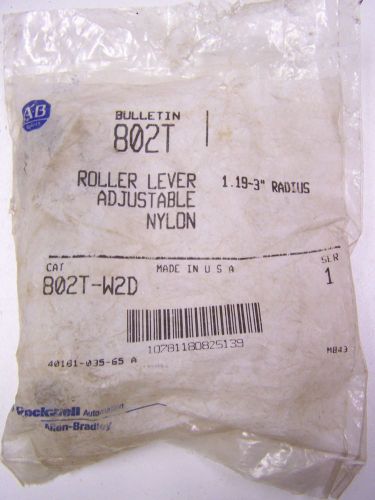 Allen bradley 802t-w2d limit switch roller lever adjustable nylon roller new for sale