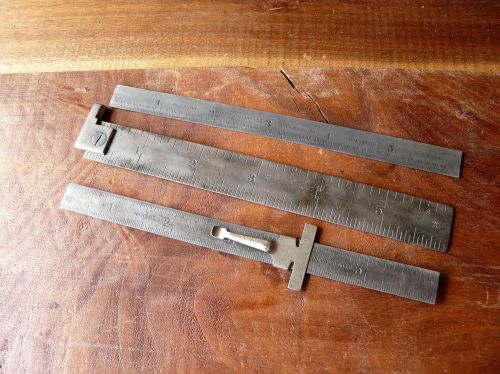 Vintage Machinist Hook Rule 6&#034; Starrett No 603 &amp; STARRETT 320 &amp; 309R RULES - 6&#034;