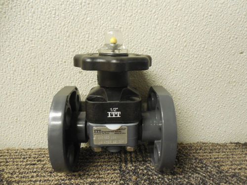 Itt flanged diaphragm valve 1/2&#034; .5-2436-r2-923 52436r2923 pvc new for sale