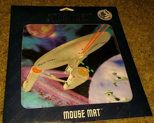 Star Trek 3D Mouse Pad: Enterprise w/ phasers Rare Star Trek Collectible 1997