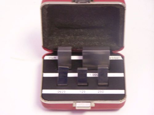 Starrett webber 5pc gage block set in original Case .0625-.125-.250-.500-1.000