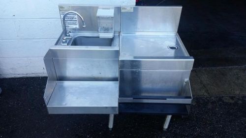 Glastender BSA-18 Underbar Blender Station with dump sink+DBA-18 Drainboard