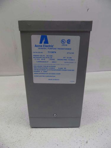 Acme Electric 120/240V 16/32V 1.5 KVA General Purpose Transformer - T113074