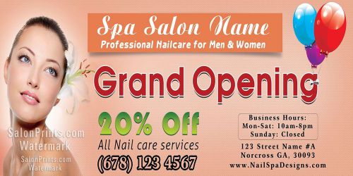 (3ft x 6ft) Custom Nail Salon Vinyl Banner - Facial/ Eyebrow/ Waxing || VBN-001