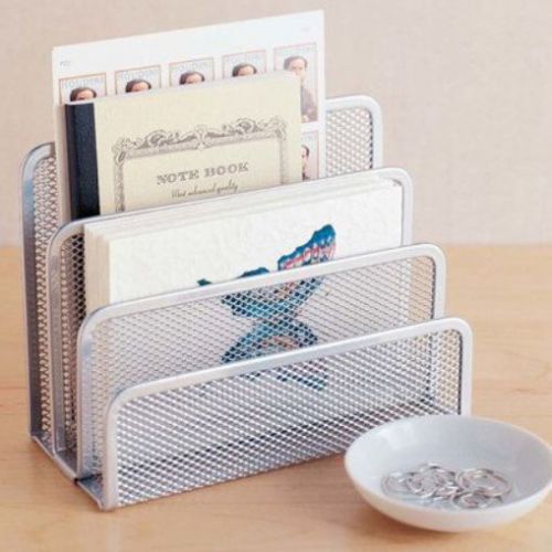 Design Ideas Letter Holder, Mesh, Silver