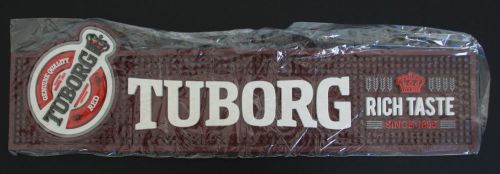 Tuborg Beer Pub / Bar Rubber Pad / Mat / Spill Rail NEW