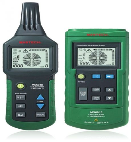 MASTECH MS6818 Underground Wire Cable Metal Pipe Locator Detector Tester