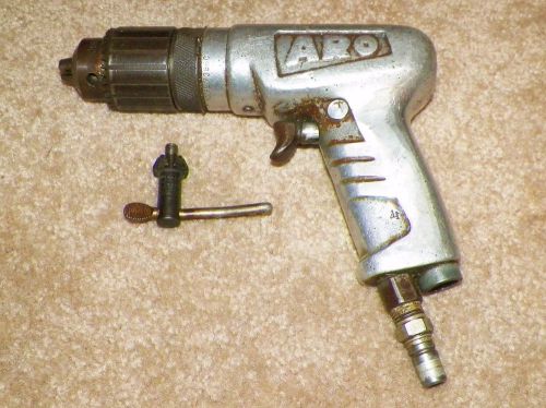 Vintage aro pneumatic3/8&#034; drill model 7386c with chuck key. for sale