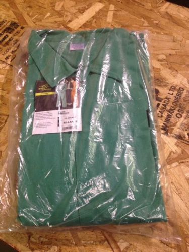 Mens Size 4XL Black Stallion Revco Flame Resistant FR Cotton Green Coveralls