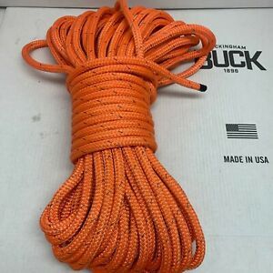 BUCKINGHAM 1/2&#034; ORANGE COATED STABLE BRAID BY SAMSON P/N 250214