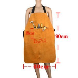 Leather Welder Welding Protective Gear Apron Work Workwear Blacksmith Pinfore CN