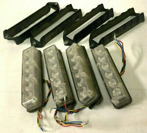 Lot Of 4 Feniex Fusion Surface Mount LED FSM 40 180 Blue &amp; White Used