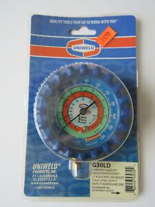 UNIWELD G3OLD Compound Gauge LPF Refrigeration, R22, R134A, R404A -30 to 300 PSI