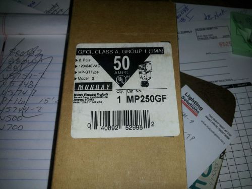 Murray 50 amp gfci double pole breaker  new mp250gf #b2 for sale