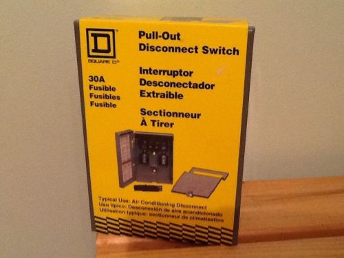 Square D Pull-Out Disconnect Switch 30A NIP FP221R Fusible