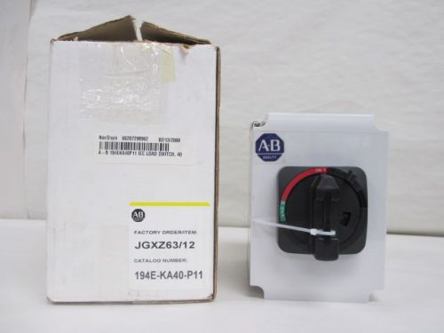 NEW ALLEN-BRADLEY 194E-KA40-P11 40A 600V-AC DISCONNECT SWITCH D225644