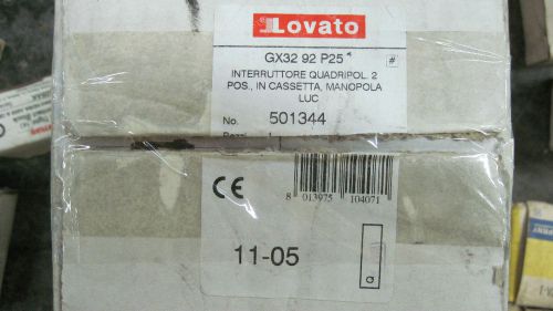 NIB LOVATO ROTARY CAM SWITCH #GX3292P25