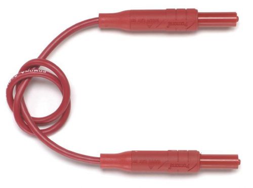 Pomona 5291A-36-2 Low Thermal EMF Retractable Banana Plug Cord, Red, 36&#034;