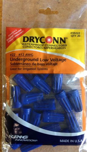 King direct burial gel filled  blue low voltage wire connector nut bag of 20 for sale