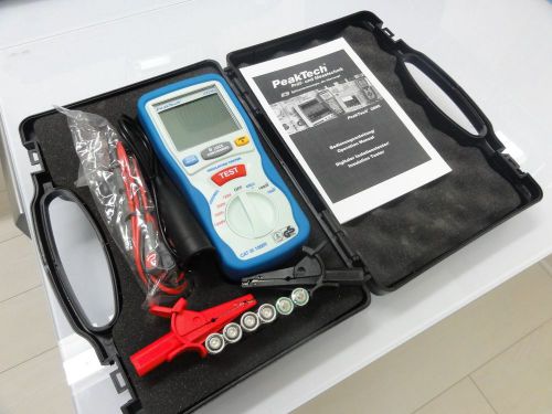 Peaktech p 2695 digital isolation tester, 3 .5 -digit,125v to 1000 v; 4000 m ohm for sale