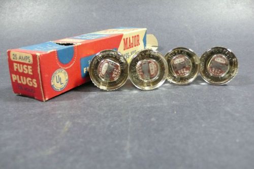 Lot 4 Major Glass Fuses in Original Box 25A