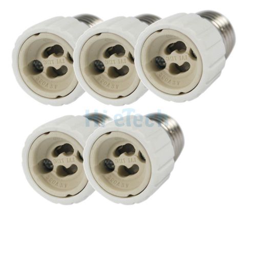 5x new led light lamp e27 to gu10 bulbs screw phase base adapter converter for sale