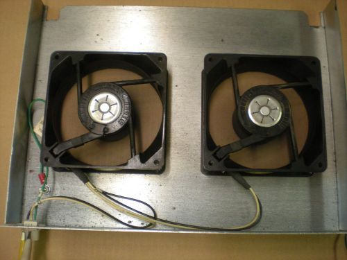 Lot of (2) Rotron MX2A3 Muffin Fans - 4-1/4&#034; Dia. Blades - 115VAC - w/Bracket #5