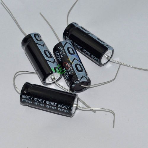 5pcs 450v 33uf 105c long leads axial electrolytic polarized capacitors for amp for sale