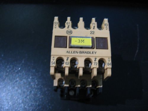 QTY 1 ALLEN-BRADLEY CONTACTOR 100-A09ND3 Ser B &amp; AUX 195-FA22 Ser A - USED