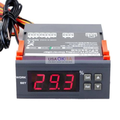 110V Digital Air Humidity Control Controller Range 1%~99% RH With Sensor Probe