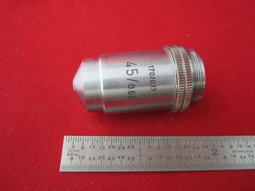 MICROSCOPE OBJECTIVE OPTICS 45X LEITZ WETZLAR GERMANY #2-147