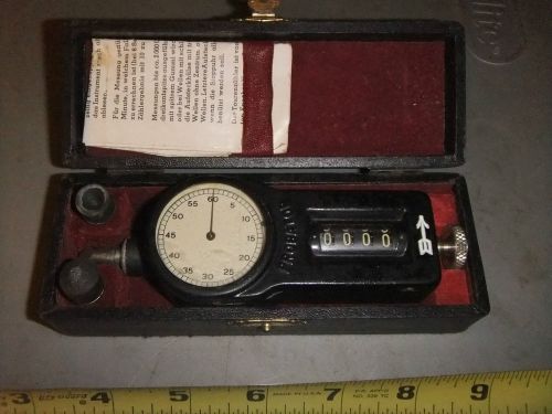 Antique german made hand speed indicator gauge - the probator in original box! for sale