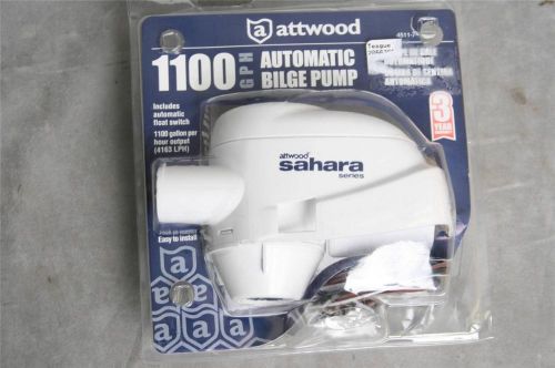 ATTWOOD MARINE 4511-7 ATTWOOD SAHARA S1100 AUTOMATIC BILGE PUMP 12V 1100 GPH