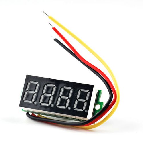 Red LED 0.36&#034; 0-33V DC 4 Digit Digital Voltmeter Panel Voltage Meter Battery Car