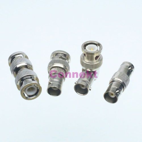 4pcs/set BNC male plug BNC female jack kit 90° in series RF adapter connector