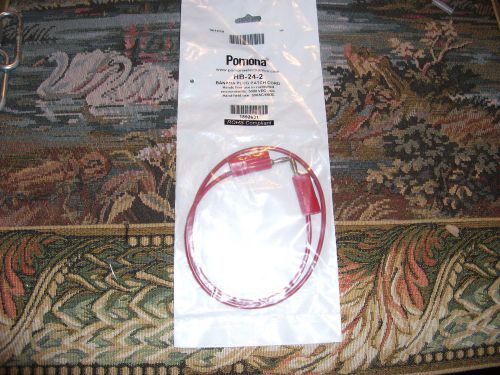 1- pomona banana plugs patch cord- hb-24-2 red ( new in packages ) for sale