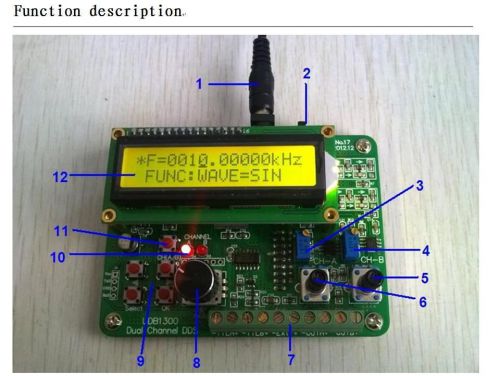 2MHz Two channel DDS Signal Generator Sources Digital synthesis meter UDB1302S