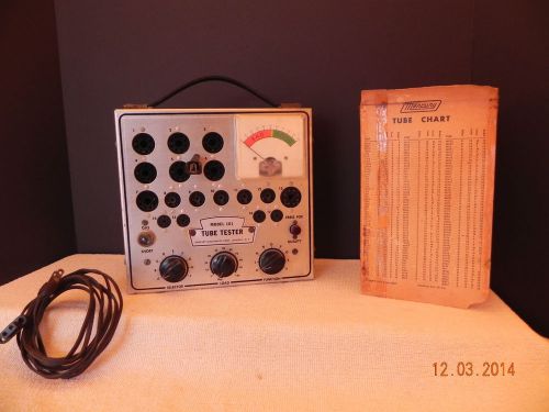 Vintage Mercury Tube Tester Model 101 TV Radio Vacuum Tube with Tube Chart USA