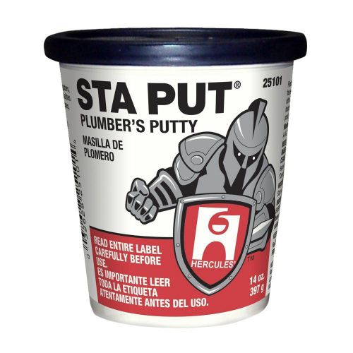 Oatey 25101 14 oz. Sta Put Plumbers Putty, Beige 6 Pack