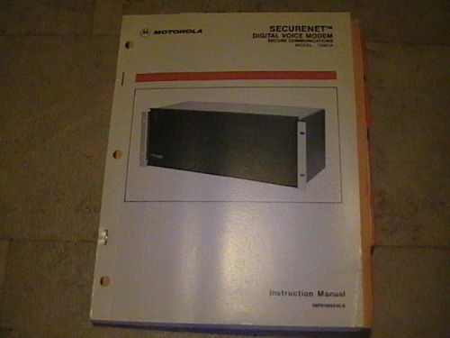 Motorola Securnet Digital Voice Modem Instruction Manual Mod#T5091A