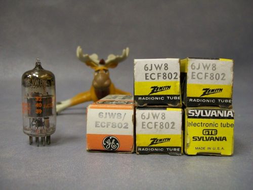 6JW8 / ECF802 Vacuum Tubes   Lot of 5  GE / Sylvania / Zenith