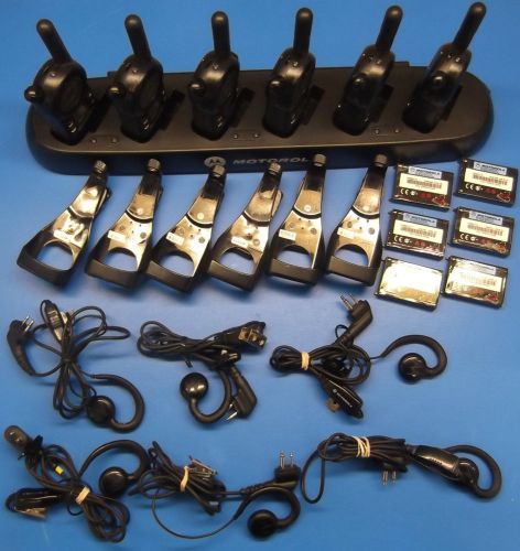 Motorola CLS1110 2 Way UHF Radio w/ accessories lot of 6 w/ 30 day warranty!