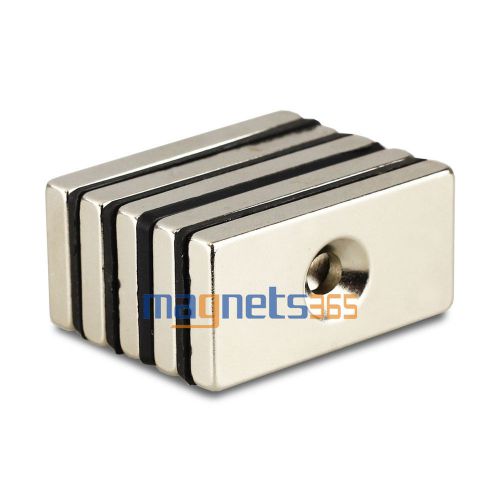 5pcs n35 strong block cuboid rare earth neodymium magnet 40 x 20 x 5mm hole 5mm for sale