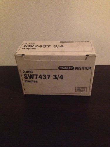 Stanley Bostitch Staples SW7437 3/4 - 1 box (qty. 2,400)