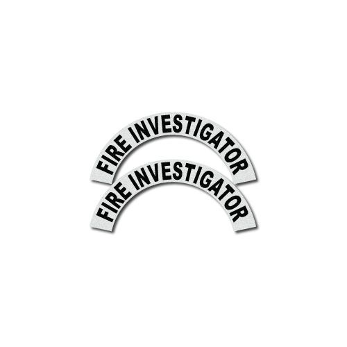 FIREFIGHTER HELMET DECALS FIRE HELMET STICKER - Crescents set - Investigator