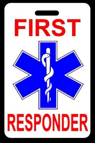 FIRST RESPONDER Luggage/Gear Bag Tag - FREE Personalization - New
