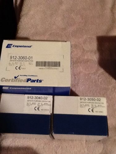 copeland contactors qty 3 912-3060-01,912-3050-02, 912-3040-02